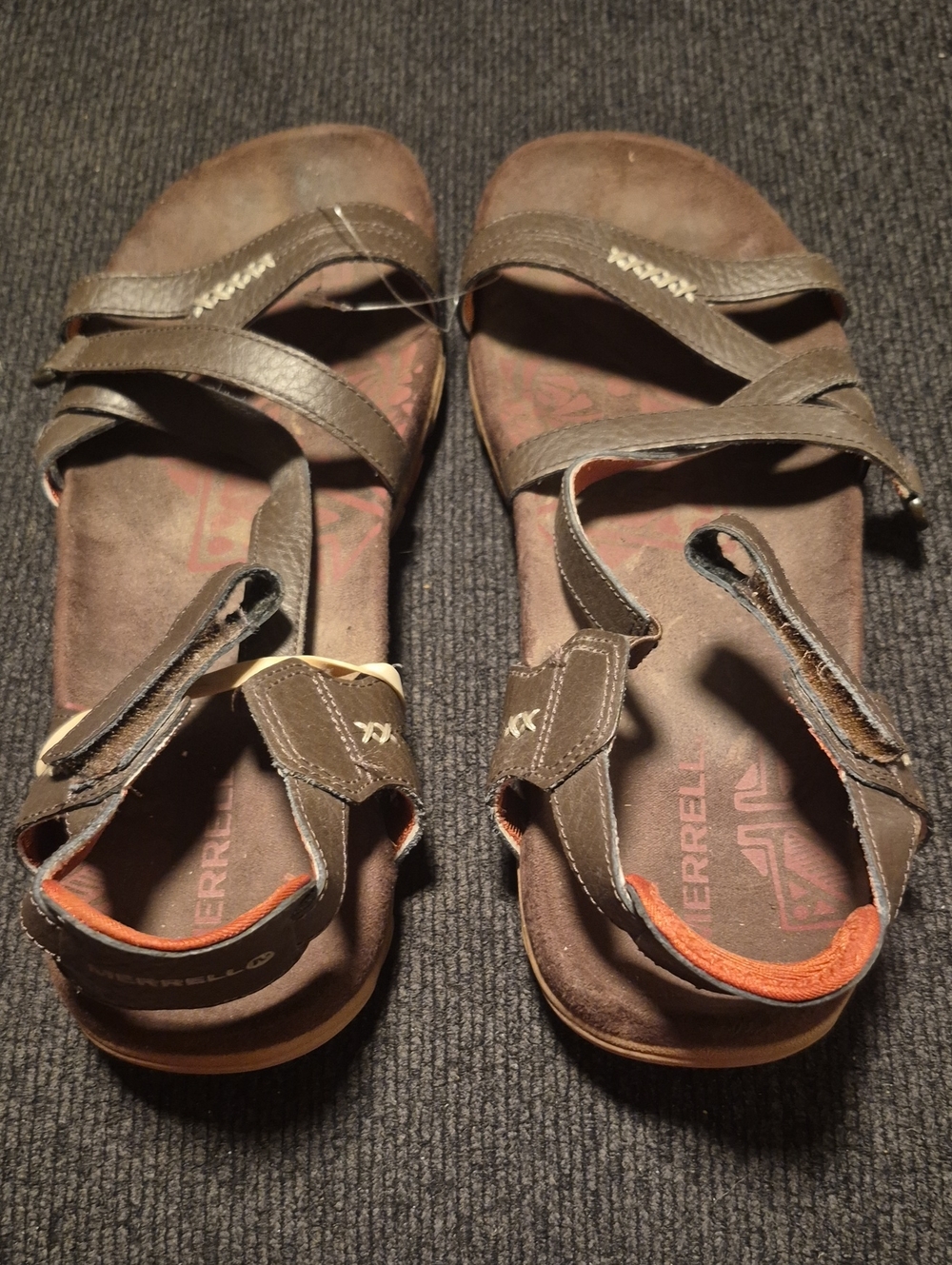 Merrell Women's Brown Leather Strappy Outdoor Sandals